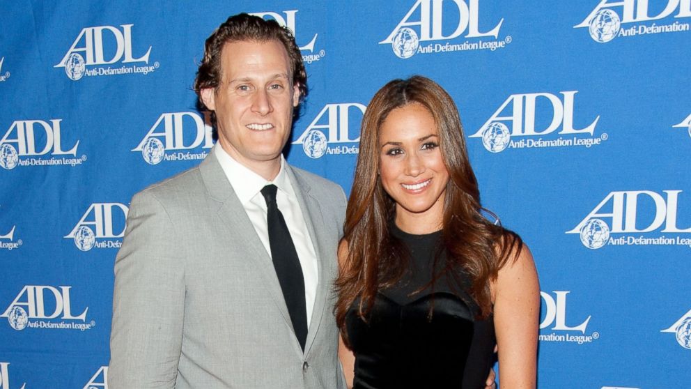 PHOTO: Actress Meghan Markle (R) and her husband Trevor Engelson arrive at the Anti-Defamation League Entertainment Industry Awards Dinner at the Beverly Hilton, on Oct. 11, 2011, in Beverly Hills, Calif.
