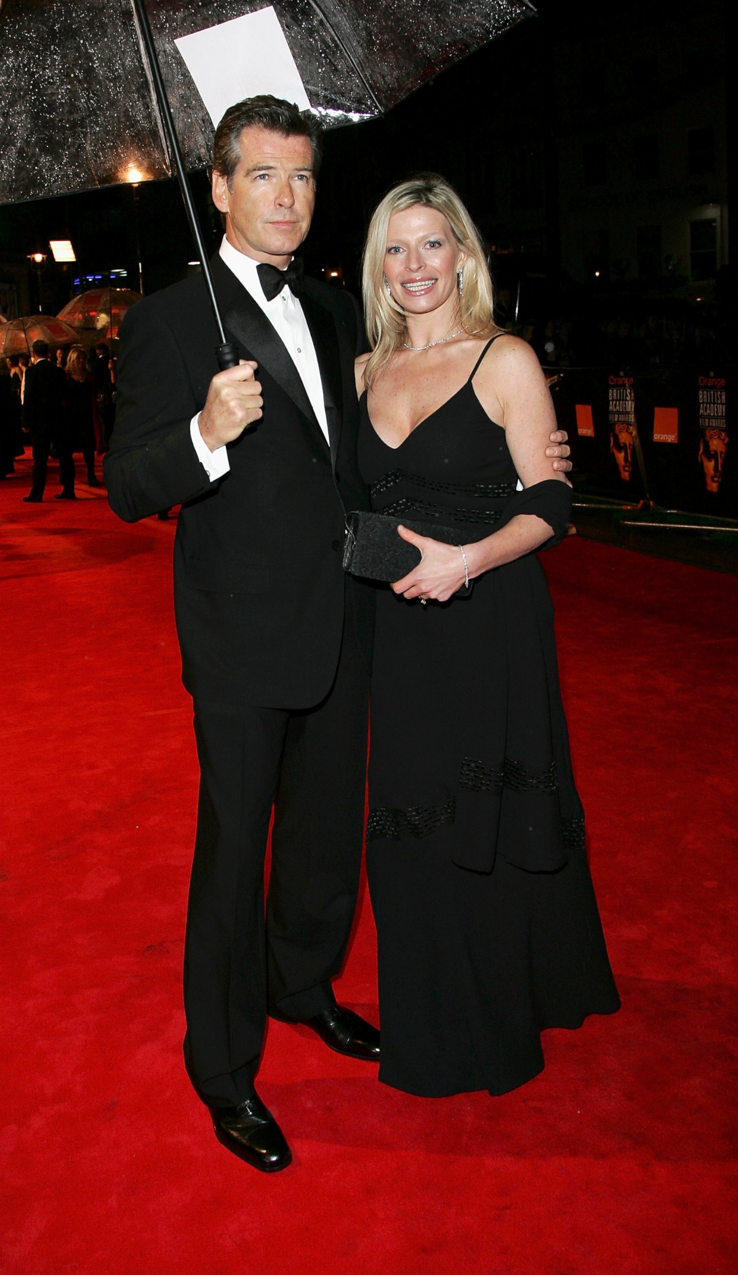 PHOTO: Actor Pierce Brosnan and daughter Charlotte arrive at The Orange British Academy Film Awards at the Odeon Leicester Square in this Feb. 19, 2006 file photo in London.