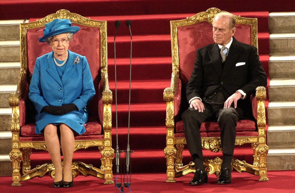 PHOTO: Prince Philip, Duke of Edinburgh, looks on as Queen Elizabeth ll addresses a joint session of Parliament at the start of her Golden Jubilee celebrations on April 30, 2002 in London.