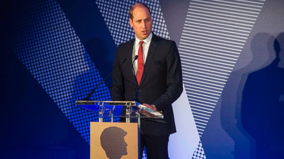 PHOTO: Britain's Prince William, Duke of Cambridge, speaks during a ceremony to present the inaugural Legacy Awards on behalf of the Diana Award to twenty young recipients at St James' Palace, on May 18, 2017.
