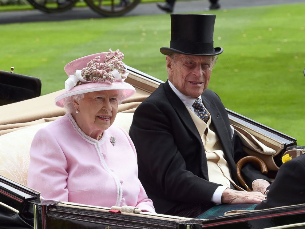 PHOTO: Queen Elizabeth II and Prince Philip, Duke of Edinburgh arrive in an open carriage to attend Day 2 of Royal Ascot, on June 15, 2016, in Ascot, England. 