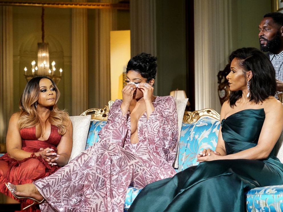 PHOTO: Phaedra Parks, left, Porsha Williams, center, and Sheree Whitfield on The Real Housewives of Atlanta reunion episode.