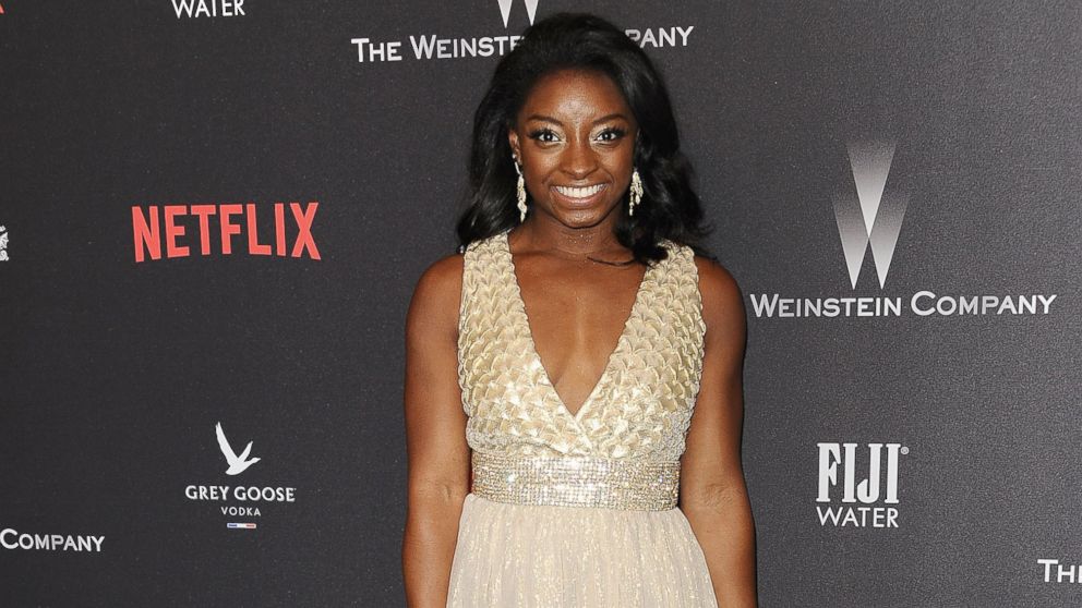 PHOTO: Simone Biles attends the 2017 Weinstein Company and Netflix Golden Globes after party, Jan. 8, 2017, in Los Angeles, Calif.