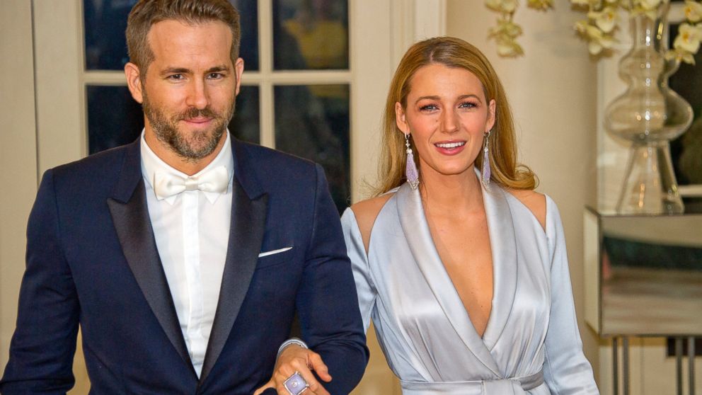 Ryan Reynolds and Blake Lively arrive for the State Dinner in honor of Prime Minister Trudeau and Mrs. Sophie Trudeau of Canada at the White House, March 10, 2016, in Washington.