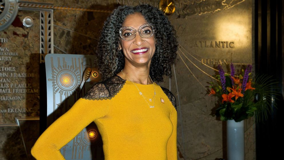 PHOTO: "The Chew" Co-Host Carla Hall lights the Empire State building for the Food Bank of New York City in honor of the 11th Annual Go Orange To End Hunger Campaign at The Empire State Building, Sept. 28, 2016, in New York City. 