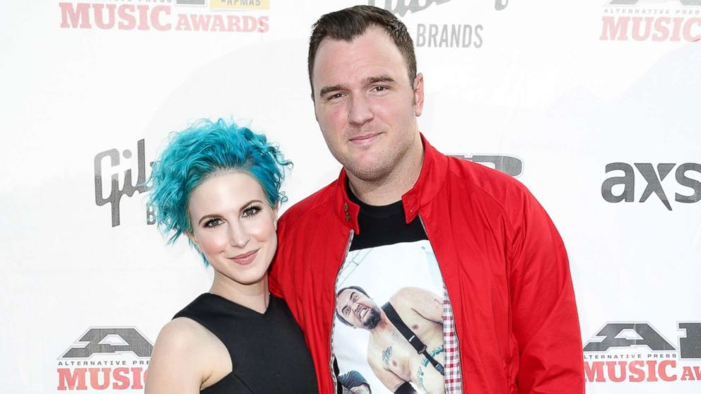 Singer Hayley Williams of Paramore (L) and guitarist Chad Gilbert of New Found Glory attend the 2014 Gibson Brands AP Music Awards at the Rock and Roll Hall of Fame and Museum on July 21, 2014 in Cleveland.
