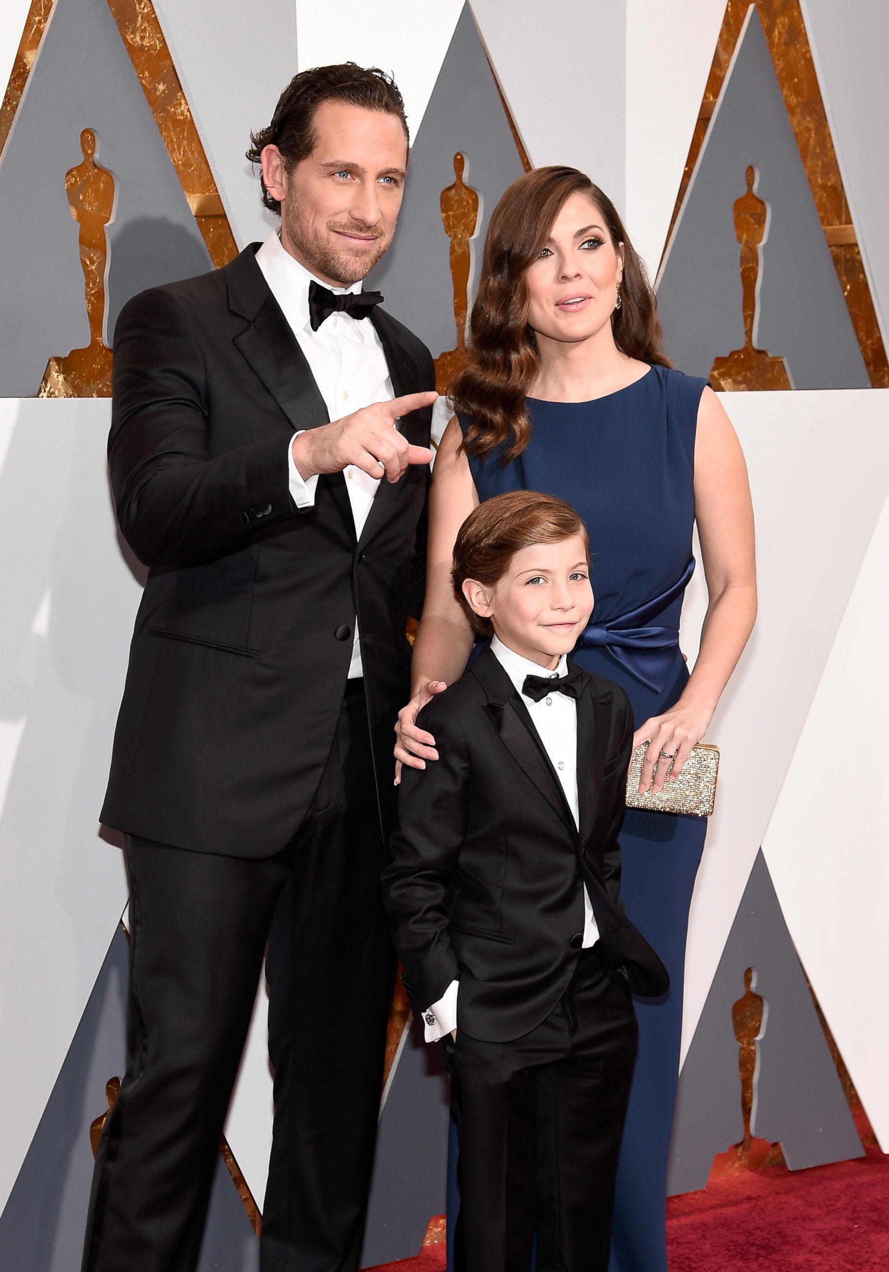 PHOTO: Jason Tremblay, Jacob Tremblay, and Christina Candia Tremblay attend the 88th Annual Academy Awards, Feb. 28, 2016, in Hollywood, Calif. 