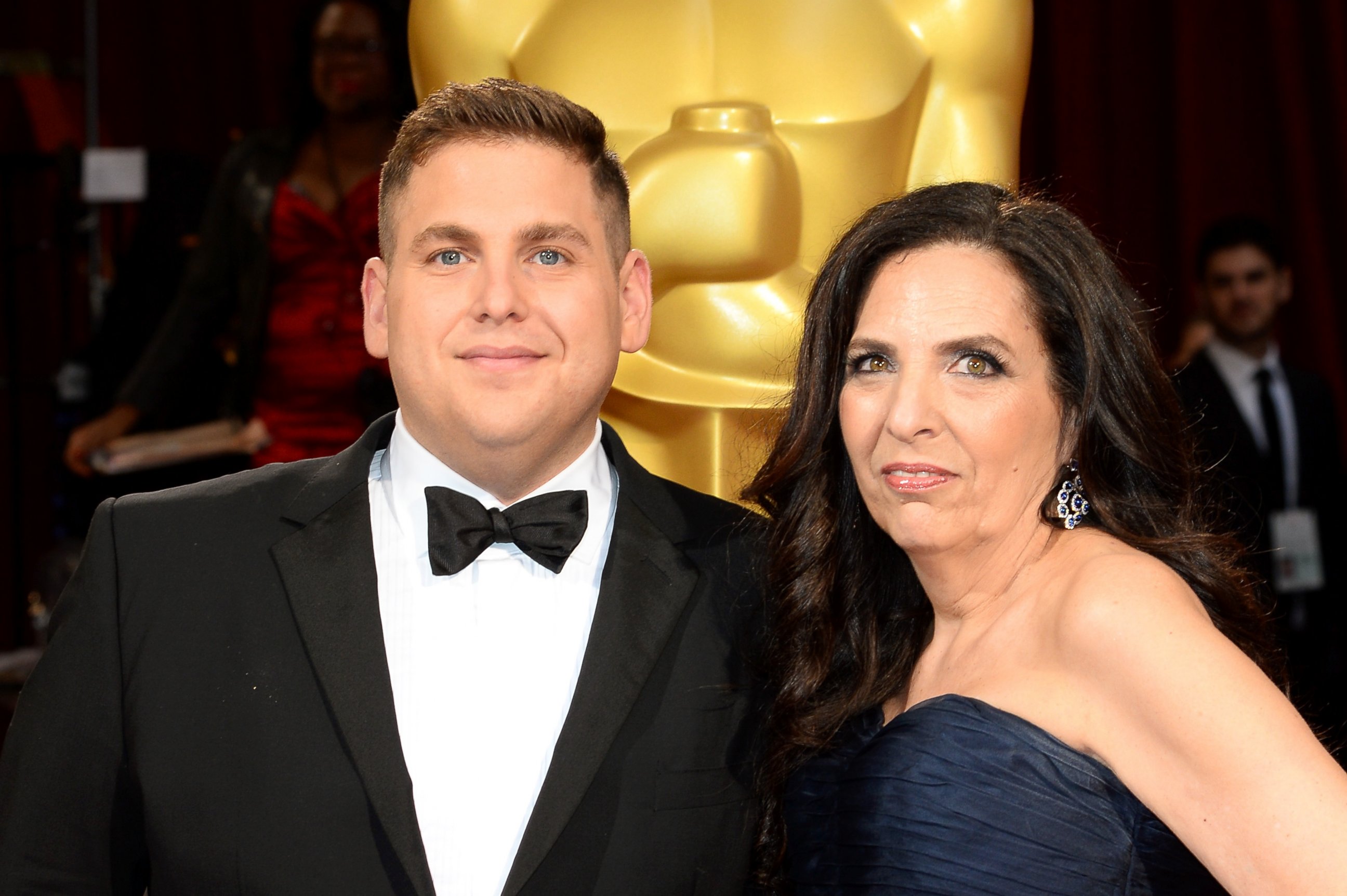 PHOTO: Jonah Hill and mother Sharon Lyn Chalkin attend the Oscars on March 2, 2014, in Hollywood, Calif. 
