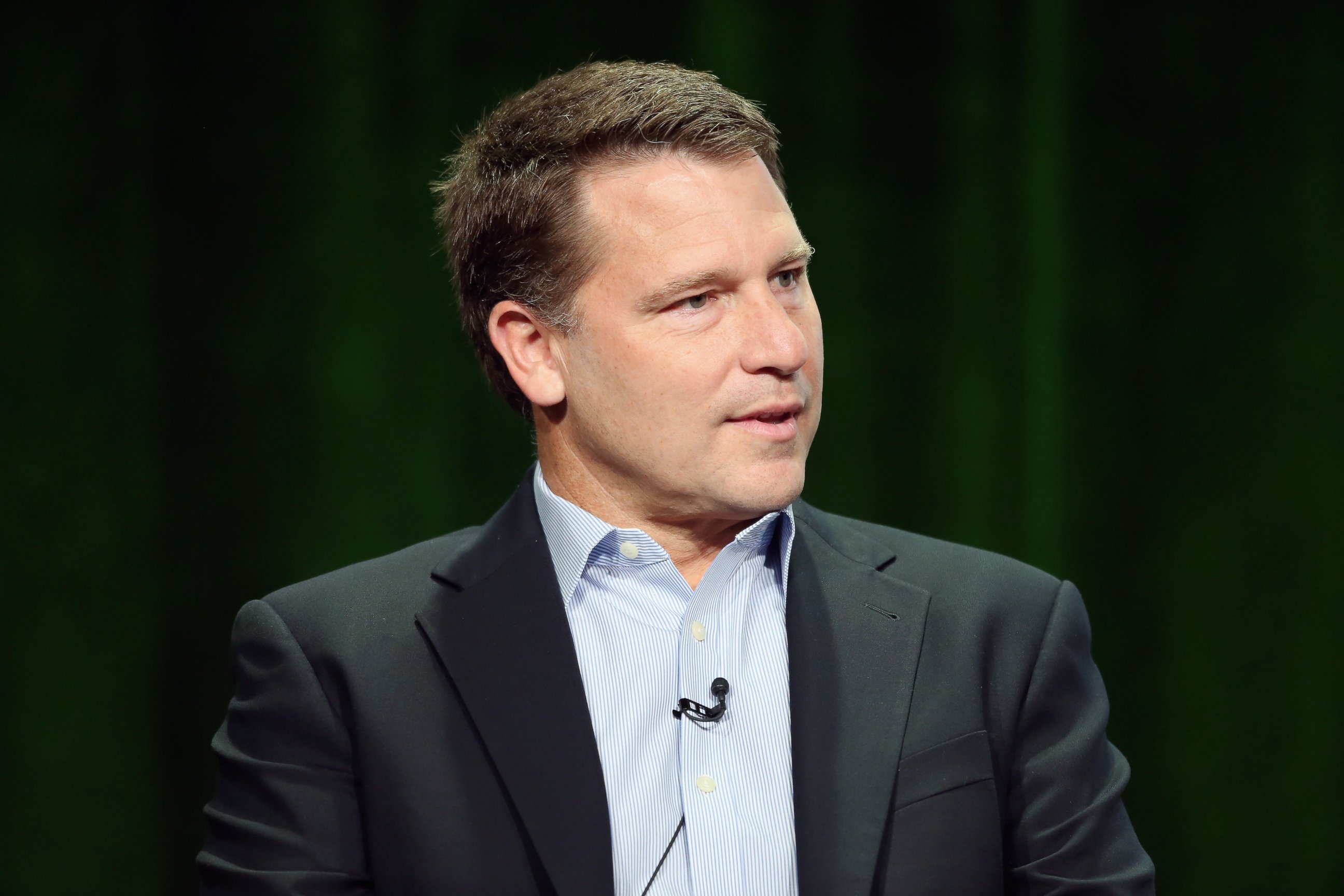 PHOTO: Executive Producer Jonathan Koch speaks onstage during "The Capones" panel discussion at the REELZCHANNEL portion of the 2013 Summer Television Critics Association tour at the Beverly Hilton Hotel, July 28, 2013 in Beverly Hills, Calif.  