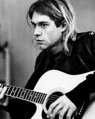 PHOTO: Kurt Cobain records in Hilversum Studios in the Netherlands.