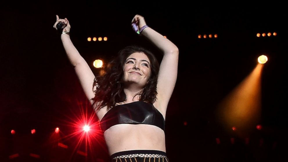 Lorde performs onstage during the Disclosure show on day 2 of the 2016 Coachella Valley Music & Arts Festival Weekend, April 16, 2016, in Indio, California. 