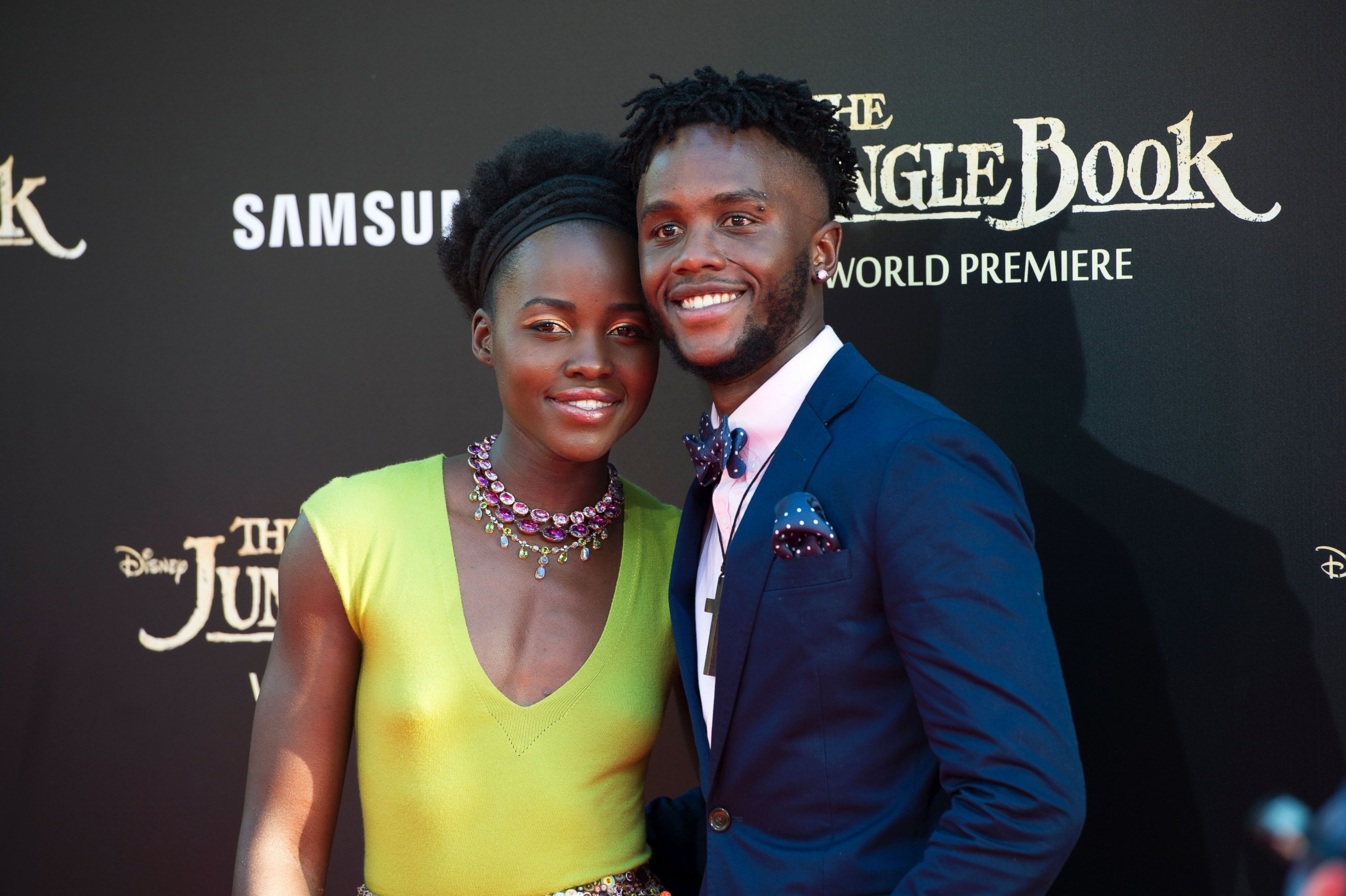 PHOTO: Lupita Nyong'o and Peter Nyong'o attend the Disney Premiere of  "The Jungle Book" at El Capitan Theater, in Hollywood, Calif., April 4, 2016.