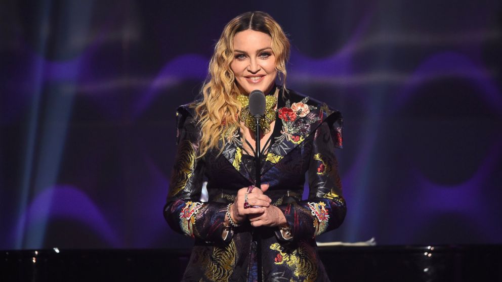 PHOTO: Madonna speaks on stage at the Billboard Women in Music 2016 event, Dec. 9, 2016, in New York City.