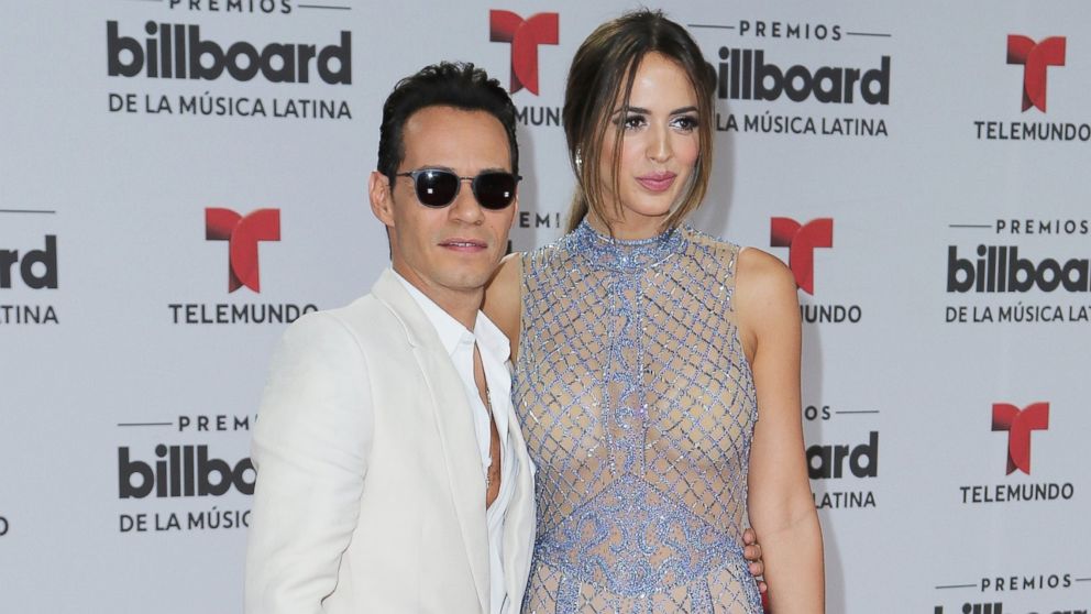 Marc Anthony and Shannon de Lima attend the Billboard Latin Music Awards at Bank United Center, April 28, 2016 in Miami.  