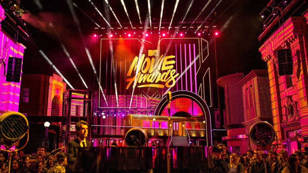 A view of the stage during the 2016 MTV Movie Awards at Warner Bros. Studios in this April 9, 2016 file photo in Burbank, Calif.