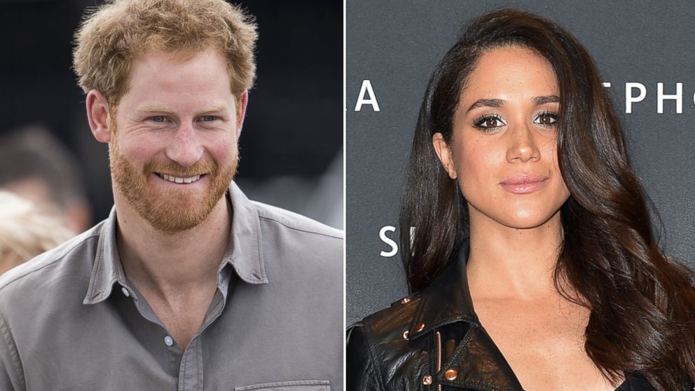 Pictured (L-R) are Prince Harry in Wigan, England, July 5, 2016 and Meghan Markle in Toronto, May 19, 2016.
