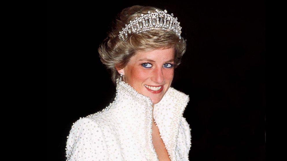 Princess Diana, Princess of Wales, is pictured in Hong Kong wearing an outfit designed by fashion designer Catherine Walker, Nov. 10, 1989.