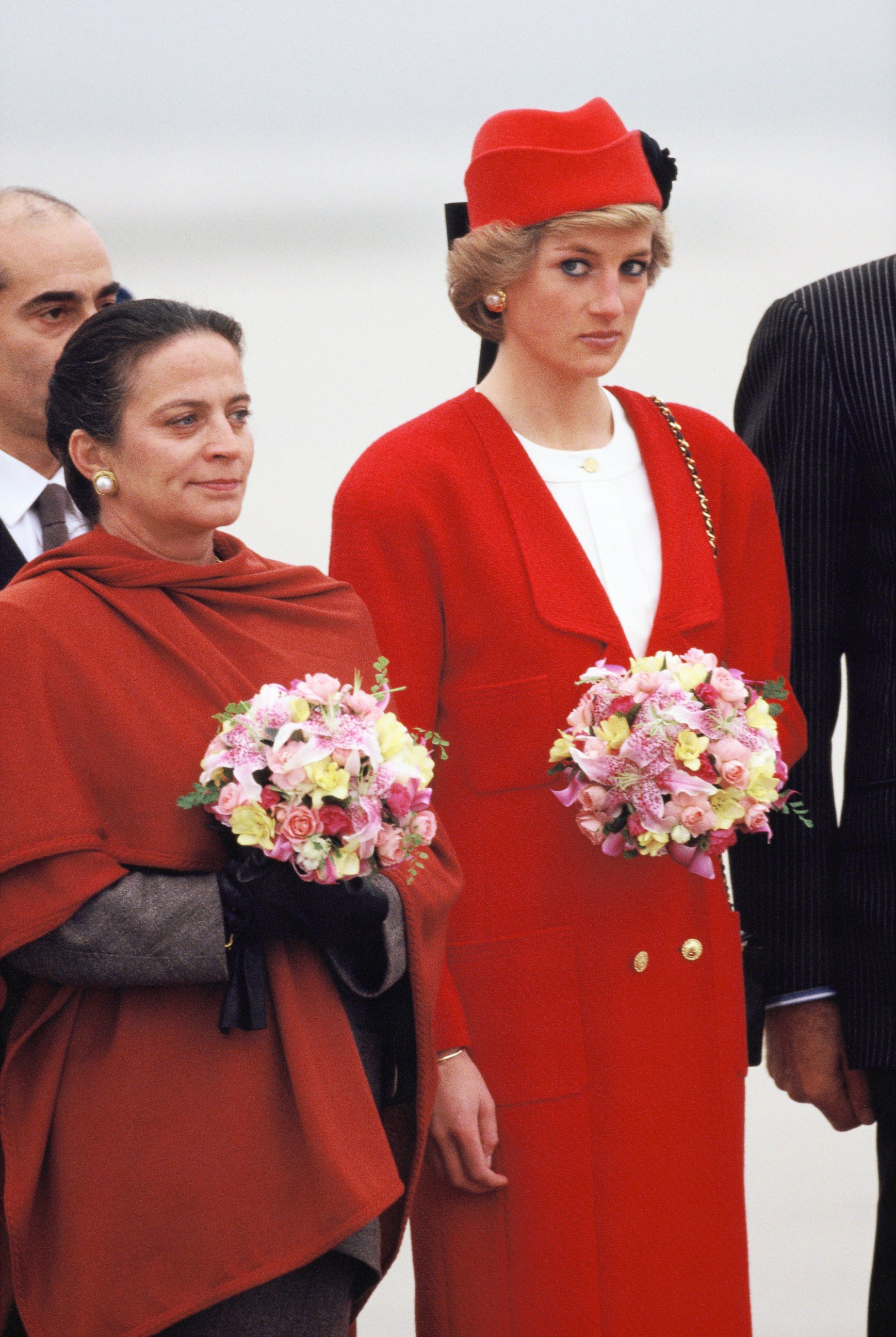 PHOTO: Diana, Princess of Wales, arrives at the Orly airport during her official visit to France on Nov. 7, 1988, in Paris. 
