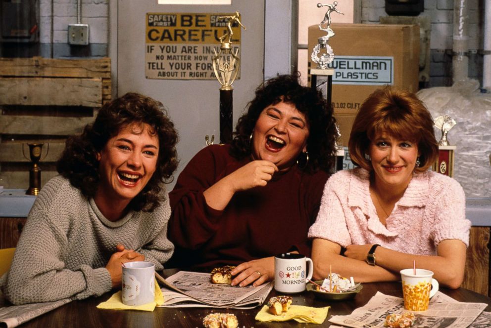 PHOTO:In season one of "Roseanne" Laurie Metcalf as Jackie, Roseanne Barr as Roseanne and Natalie West as Crystal, Nov. 18, 1988.