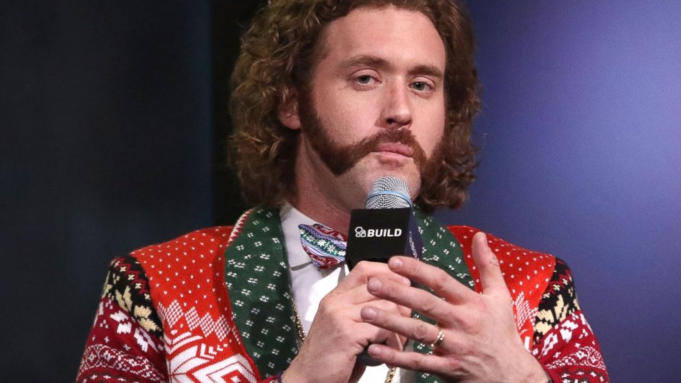 PHOTO: T.J. Miller attends Build Presents to discuss 'Office Christmas Party' at AOL HQ,  Dec. 5, 2016 in New York City.