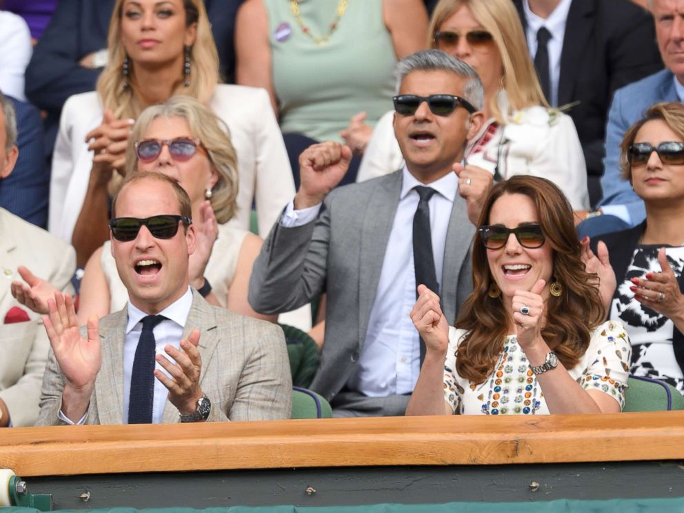 PHOTO: Catherine, Duchess of Cambridge and Prince William, Duke of Cambridge attend the Men's Final of the Wimbledon Tennis Championships between Milos Raonic and Andy Murray at Wimbledon in this  July 10, 2016 file photo in London.