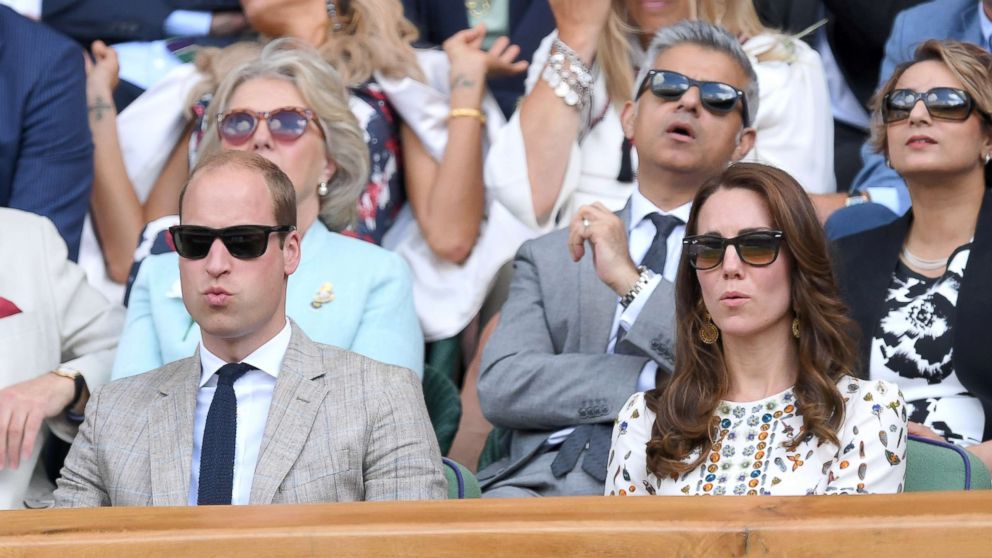 PHOTO: Catherine, Duchess of Cambridge and Prince William, Duke of Cambridge attend the Men's Final of the Wimbledon Tennis Championships between Milos Raonic and Andy Murray at Wimbledon in this  July 10, 2016 file photo in London.