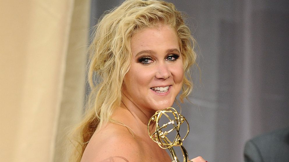 PHOTO: Actress Amy Schumer poses in the press room at the 67th annual Primetime Emmy Awards at Microsoft Theater on Sept. 20, 2015 in Los Angeles.