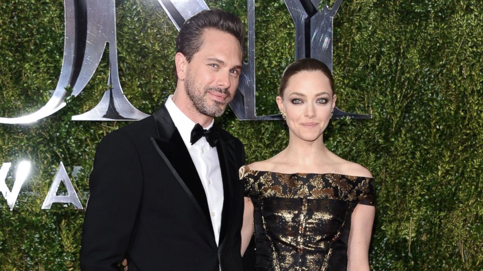 Thomas Sadoski and Amanda Seyfried attend the American Theatre Wing's 69th Annual Tony Awards at Radio City Music Hall, on June 7, 2015, in New York City. 