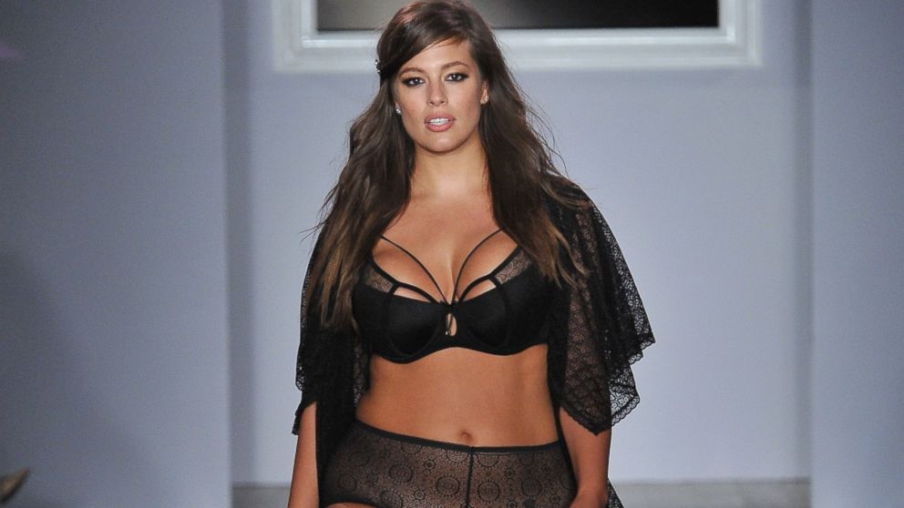 Model/designer Ashley Graham walks down the runway during the Addition Elle/Ashley Graham Lingerie Collection fashion show during the Spring 2016 Style 360 on Sept. 15, 2016 in New York. 