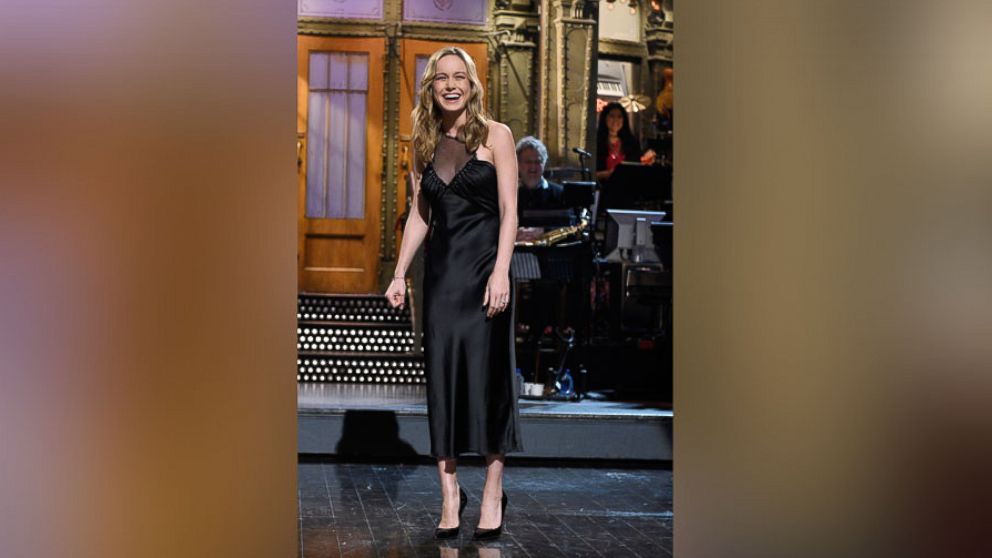 PHOTO: Brie Larson during the monologue of Saturday Night Live on May 7, 2016 in New York City.
