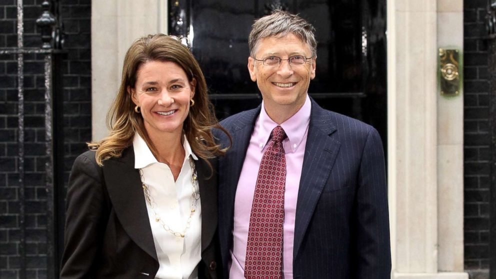 PHOTO: Melinda and Bill Gates pose for photographs outside Number 10 Downing Street, in this Oct. 18, 2010 file photo in London.