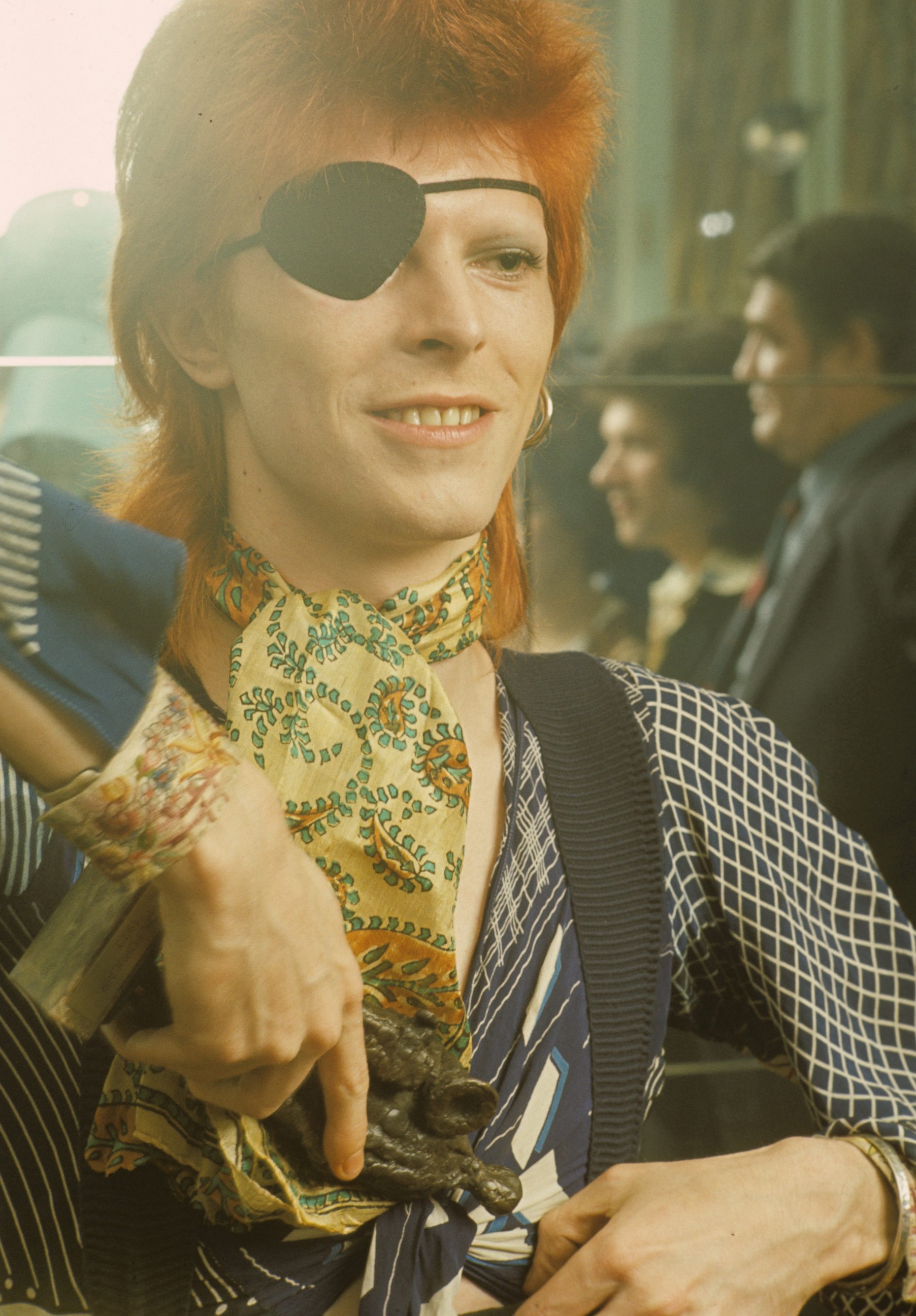 PHOTO:David Bowie is seen being interviewed at the Amstel Hotel, Feb. 7, 1974 in Amsterdam. 