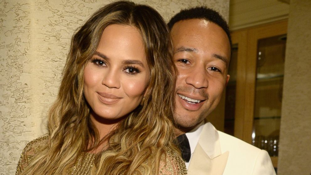 Chrissy Teigen and John Legend are seen at the Encore Theater at Wynn Las Vegas, Dec. 2, 2015, in Las Vegas.