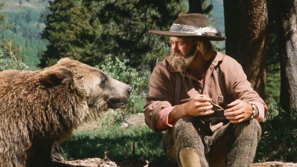 PHOTO: Pictured in this undated photo is Bozo the Bear as Ben and Dan Haggerty as James 'Grizzly' Adams in the TV show "The Life and Times of Grizzly Adams" in the episode, "A Bear's Life." 