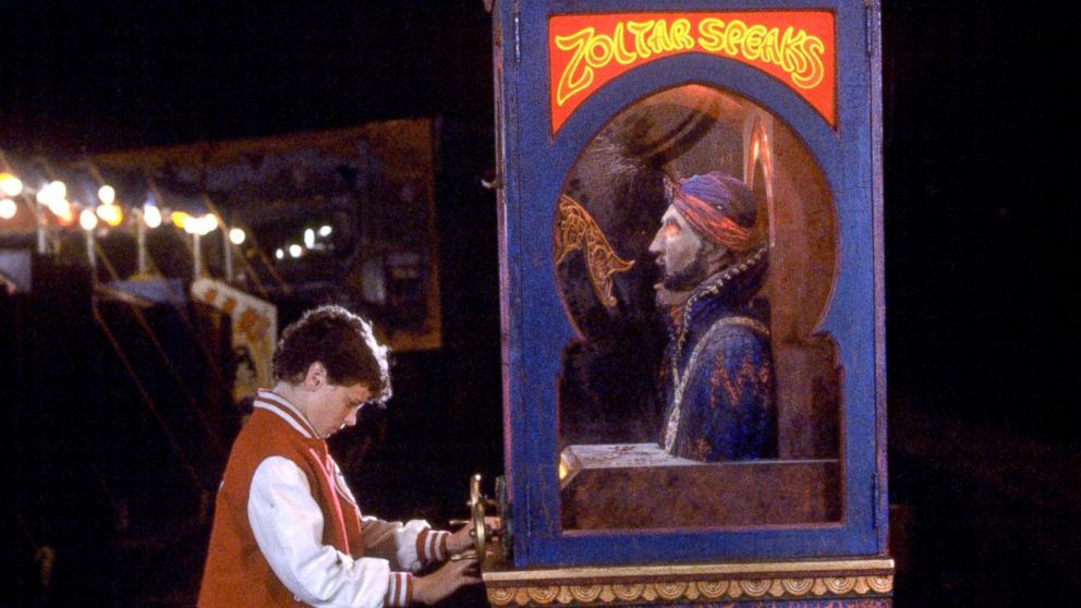 David Moscow, as young Josh Baskin, makes a wish at an arcade fortune teller machine in a scene from the film 'Big.' 