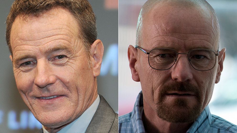 Bryan Cranston attends 'The Perfect Batch: Breaking Bad Cast Favorites' - Panel Discussion And Q & A at The Film Society of Lincoln Center on Aug. 1, 2013 in New York City and right, is shown as his character Walter White from Season 3 of 'Breaking Bad.' 