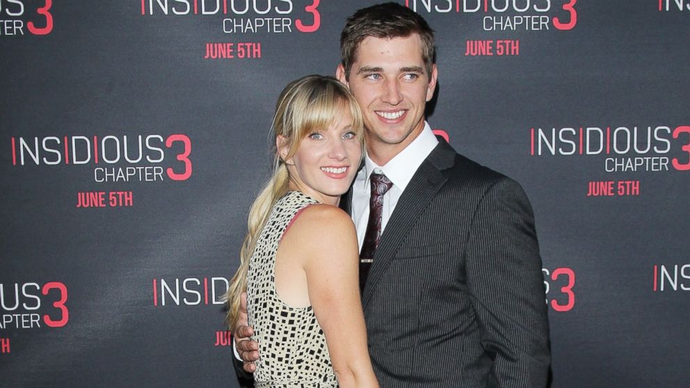 Heather Morris and husband, Taylor Hubbell arrive at the Los Angeles premiere of "Insidious: Chapter 3" held at TCL Chinese Theatre IMAX, June 4, 2015, in Hollywood, Calif.