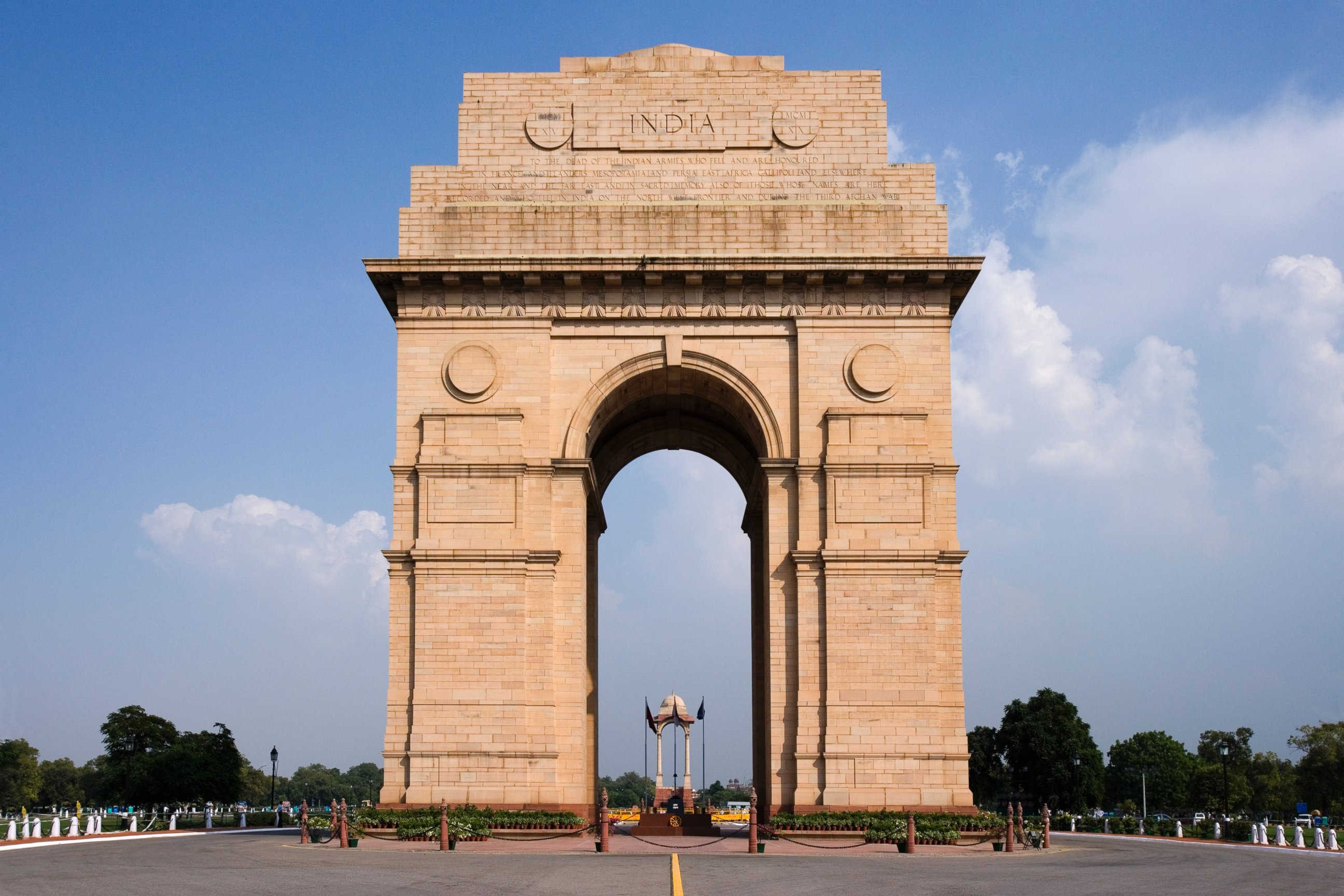India Gate, the largest war memorial in India, is pictured in this undated file photo in New Delhi. 