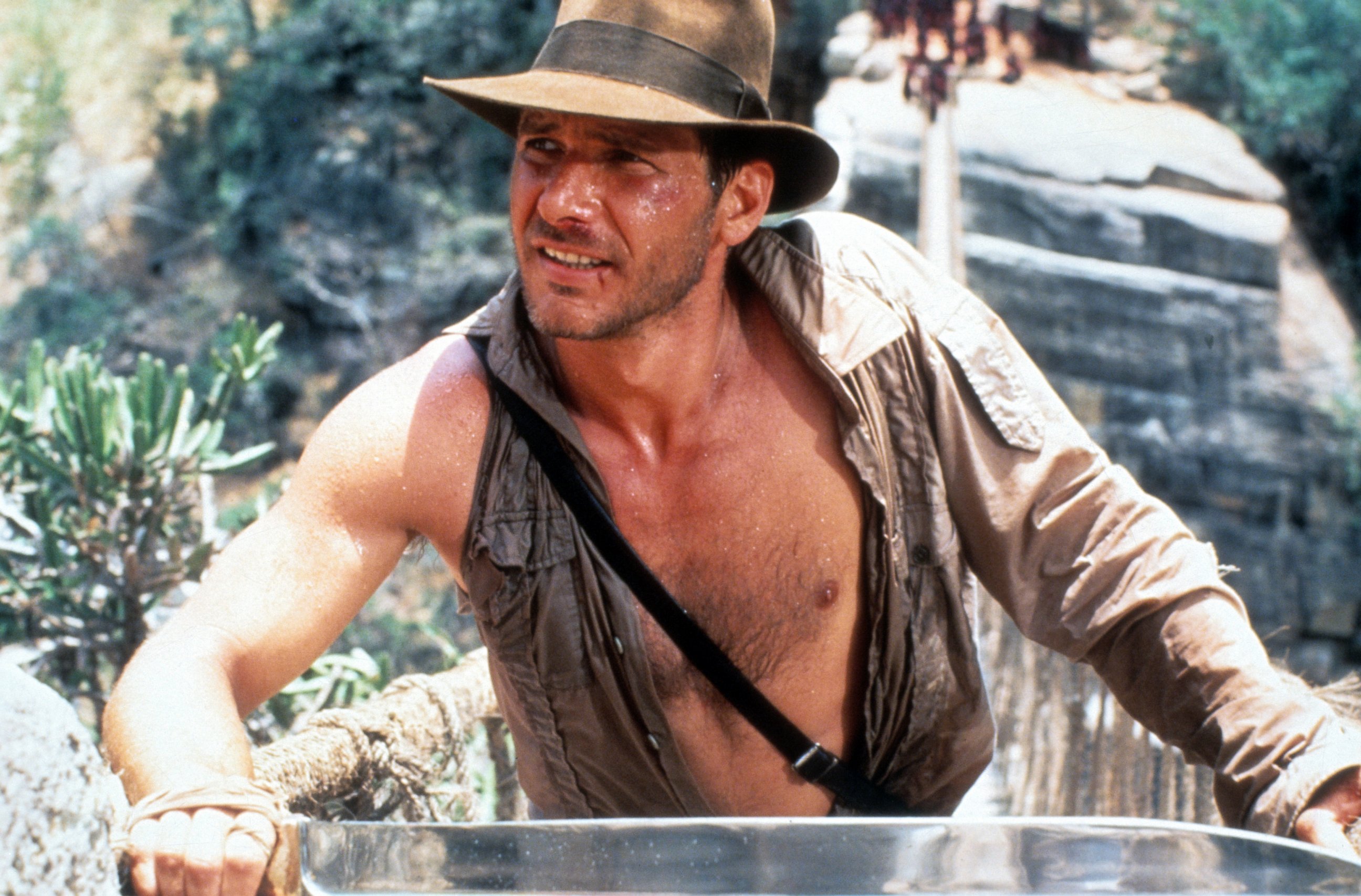 PHOTO: Harrison Ford in a scene from the film 'Indiana Jones And The Temple Of Doom', in1984. 