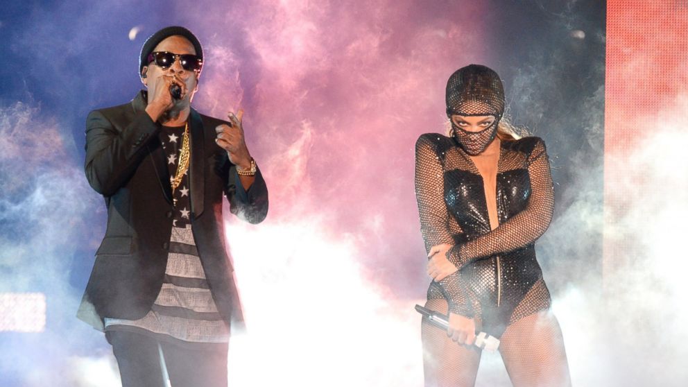 Jay-Z and Beyonce perform during opening night of the "On The Run Tour: Beyonce And Jay-Z" at Sun Life Stadium,  June 25, 2014, in Miami Gardens, Fla.