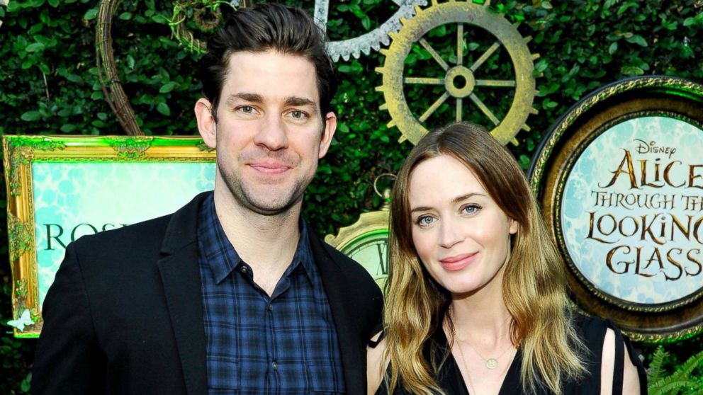 PHOTO: John Krasinski and Emily Blunt attend Disney's Alice Through the Looking Glass event, May 12, 2016, at Roseark in Los Angeles.