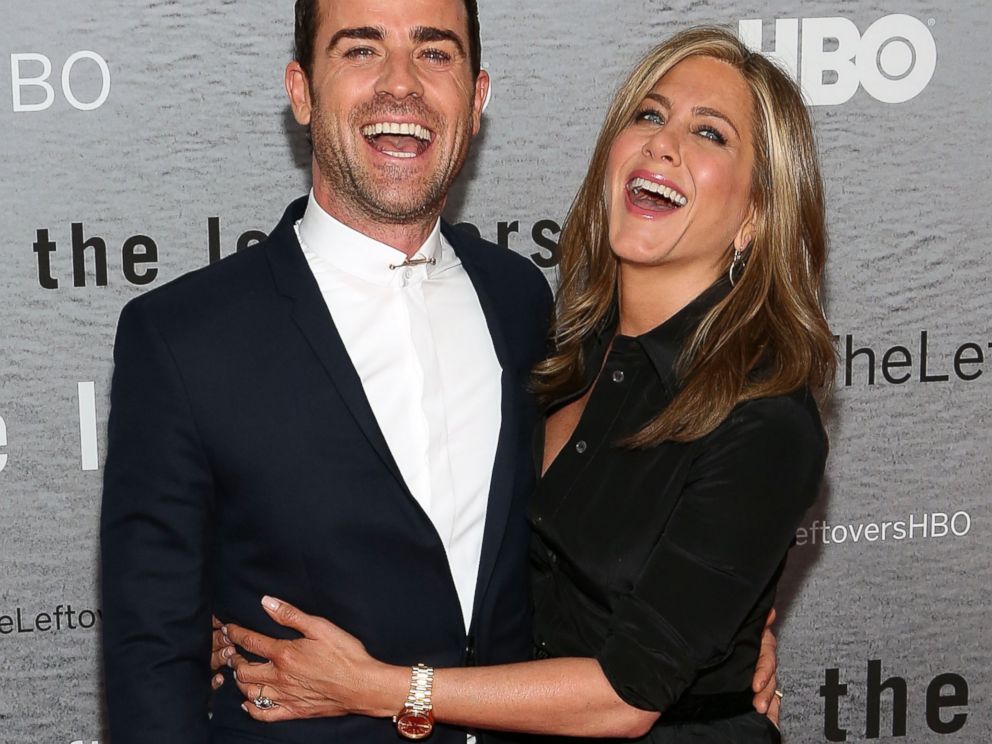 PHOTO: Actors Justin Theroux and Jennifer Aniston attend The Leftovers premiere at NYU Skirball Center, June 23, 2014, in New York.
