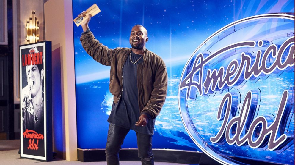 Kanye West surprises the Judges and Ryan Seacrest on American Idol by auditioning in San Francisco in Jan. 2016 on FOX Network.