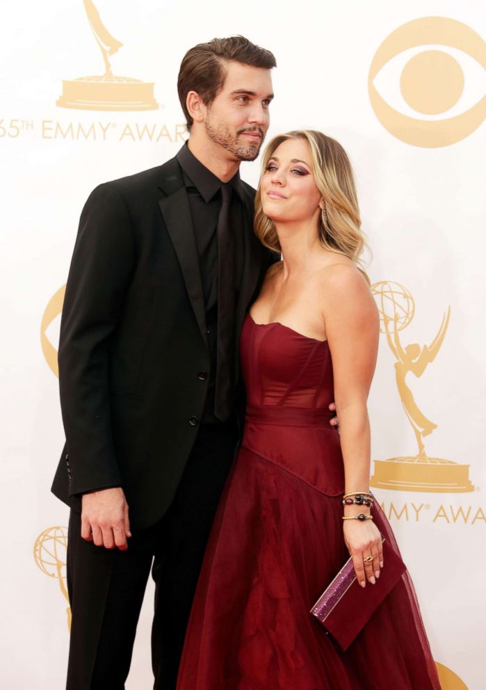 PHOTO: Ryan Sweeting and Actress Kaley Cuoco arrive at the 65th Annual Primetime Emmy Awards held at Nokia Theatre L.A. Live , Sept. 22, 2013, in Los Angeles.