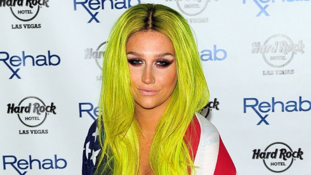 Singer Kesha arrives at the Hard Rock Hotel & Casino during the resort's Rehab pool party on July 5, 2015 in Las Vegas.