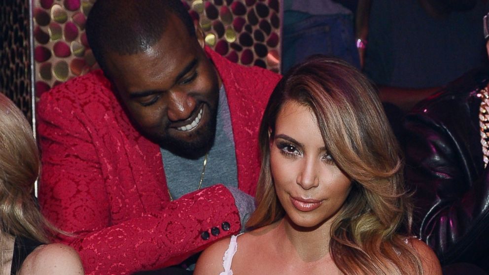 Kanye West and Kim Kardashian celebrate her 33rd birthday at Tao Las Vegas Oct. 25, 2013, in Las Vegas.