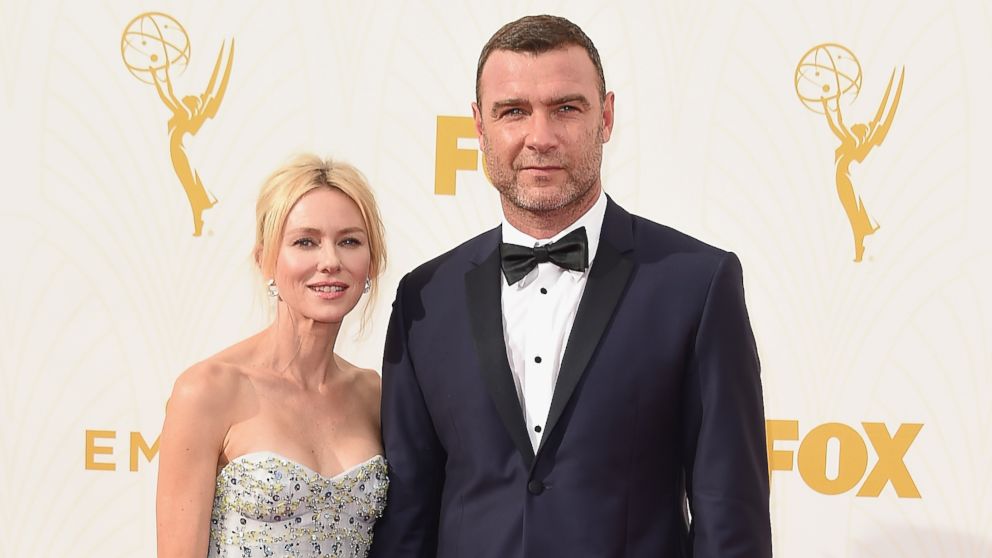 Naomi Watts and Liev Schreiber attend the 67th Annual Primetime Emmy Awards on Sept. 20, 2015 in Los Angeles.