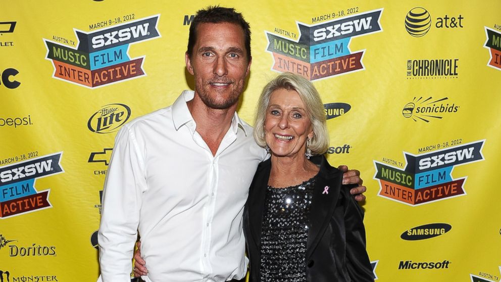 Actor Matthew McConaughey, left, and mother Kay McConaughey attend the world premiere of "Bernie" during the 2012 SXSW Music, Film + Interactive Festival at Paramount Theatre in this March 13, 2012, file photo. 
