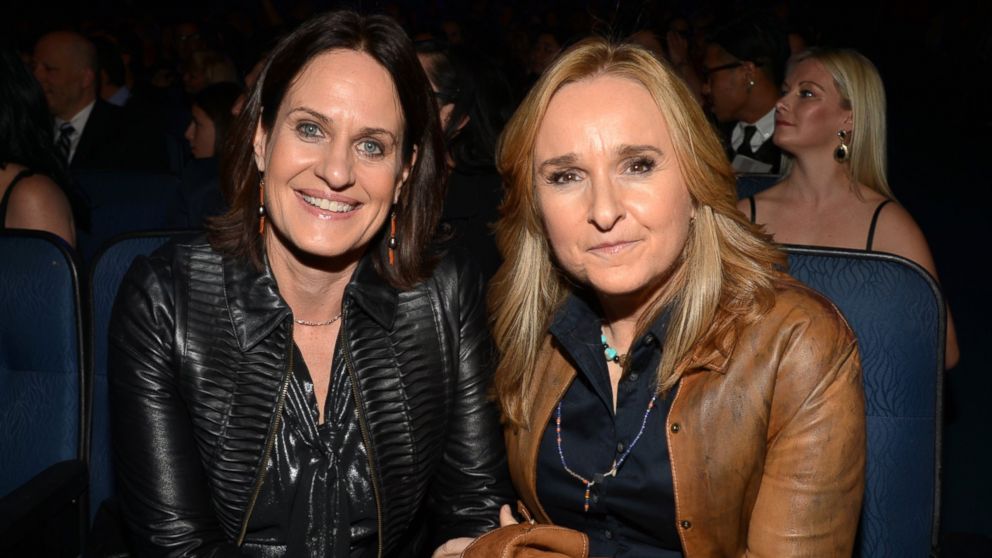 Musician Melissa Etheridge and Linda Wallem attend The GRAMMY Nominations Concert Live!! Countdown to Music's Biggest Night at Nokia Theatre L.A. Live on December 6, 2013 in Los Angeles, California. 