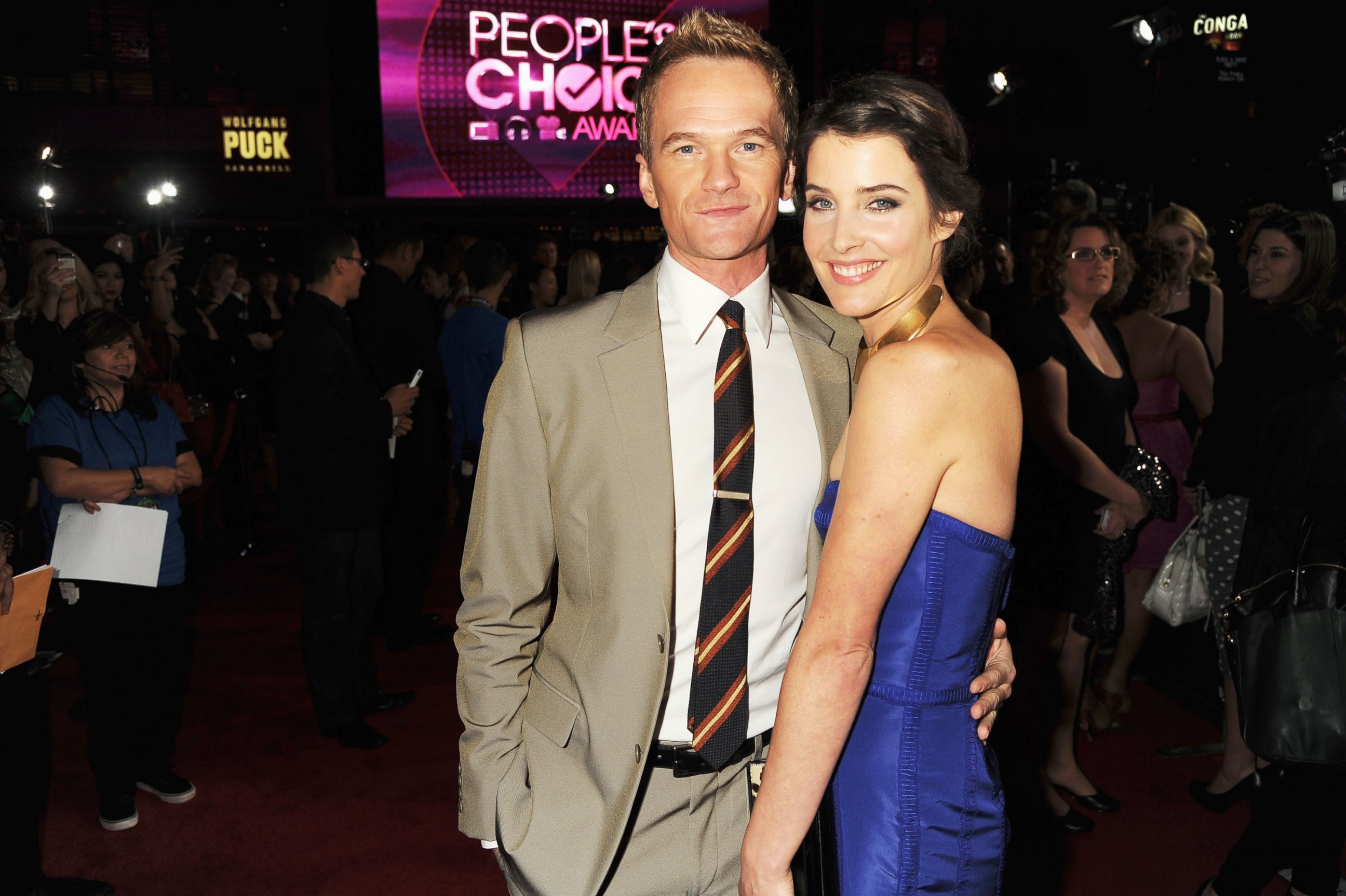 PHOTO: Actor Neil Patrick Harris and actress Cobie Smulders arrive at the 2012 People's Choice Awards at Nokia Theatre L.A. Live, on Jan. 11, 2012, in Los Angeles.